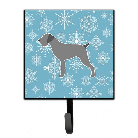 Carolines Treasures Winter Snowflake German Wirehaired Pointer Leash or Key Holder BB3511SH4